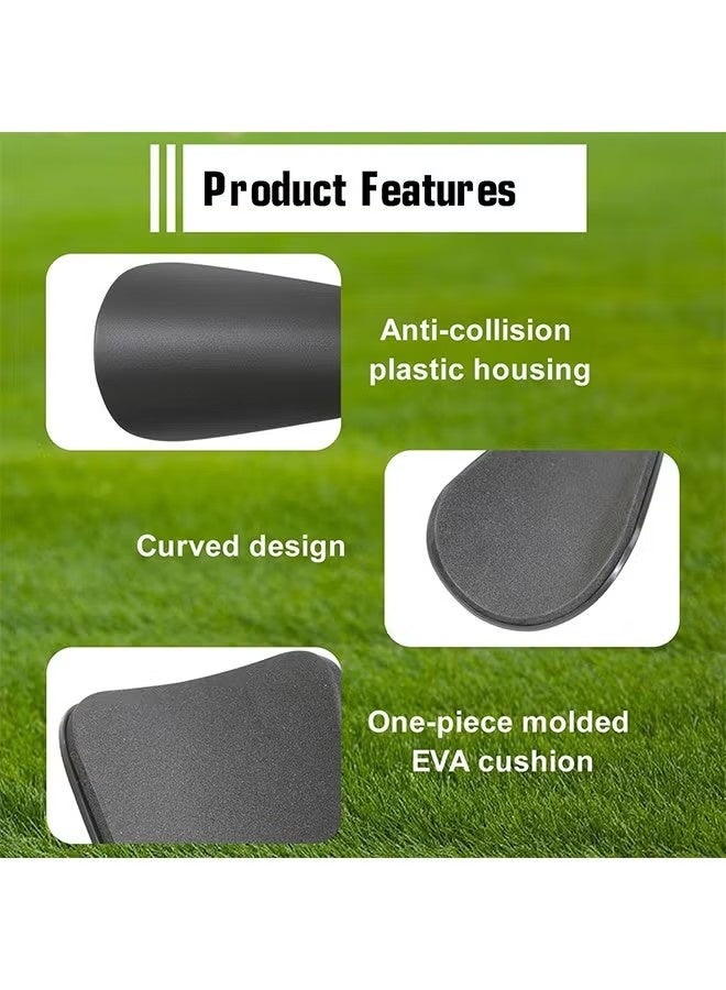 4 قطع من واقيات الساق الصغيرة جدًا لكرة القدم للأطفال الصغار والشباب والكبار، واقيات ساق صغيرة للغاية لكرة القدم، وسادات ساق صغيرة جدًا وخفيفة ومريحة (أسود/أبيض) مقاس صغير - Image 5